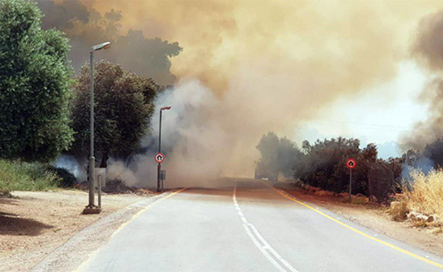 השרפה בבית אוריה (צילום: כבאות והצלה מחוז ירושלים, חדשות)