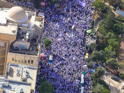 יום ירושלים, ארכיון (צילום: דוברות המשטרה, היחידה האווירית, חדשות)