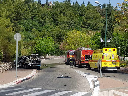 מותו של הפצוע נקבע במקום (צילום: דוברות מד