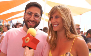 לא נכנעים: אלינה לוי ובן זוגה יתחתנו בארץ (צילום: מתוך "ערב טוב עם גיא פינס", שידורי קשת)