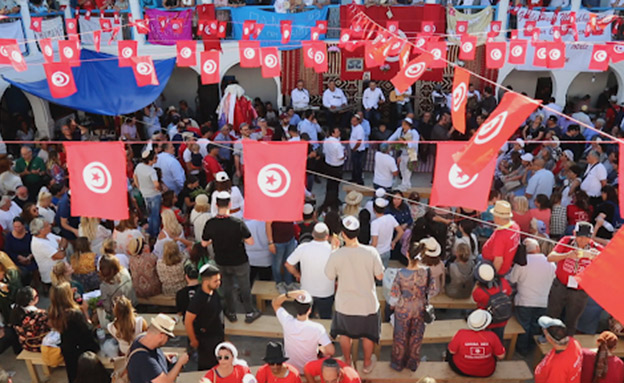הילולת ל"ג בעומר בתוניסיה‎ (צילום: החדשות)