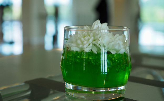 כוס עם מים ירוקים  (צילום: By Dafna A.meron, shutterstock)