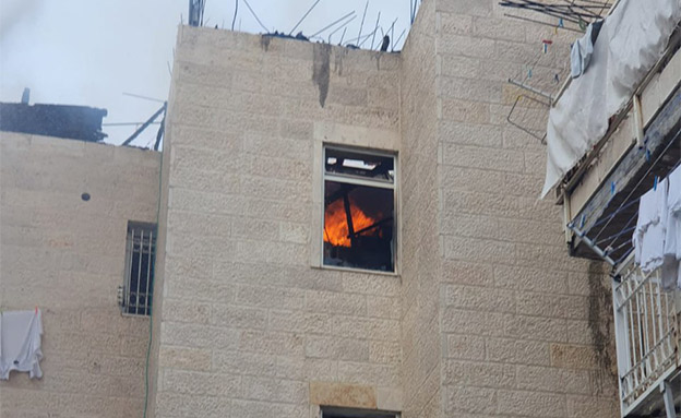 השריפה בירושלים (צילום: דןברות מד"א, חדשות)