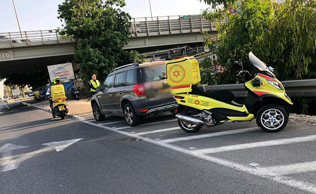 התאונה בגבעת שמואל (צילום: תיעוד מבצעי מד"א, חדשות)