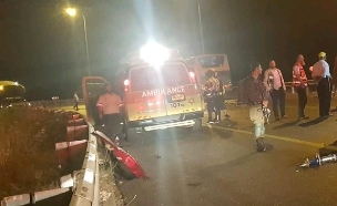הרוג בתאונה חזיתית סמוך לירושלים (צילום: אלי פרחי תיעוד מבצעי מד"א, חדשות)