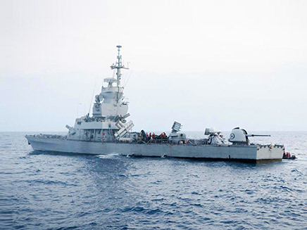 ספינת חיל הים בתרגיל (צילום: דובר צה