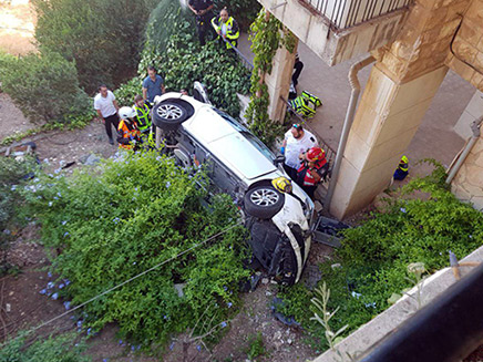 זירת התאונה (צילום: דוברות המשטרה, חדשות)