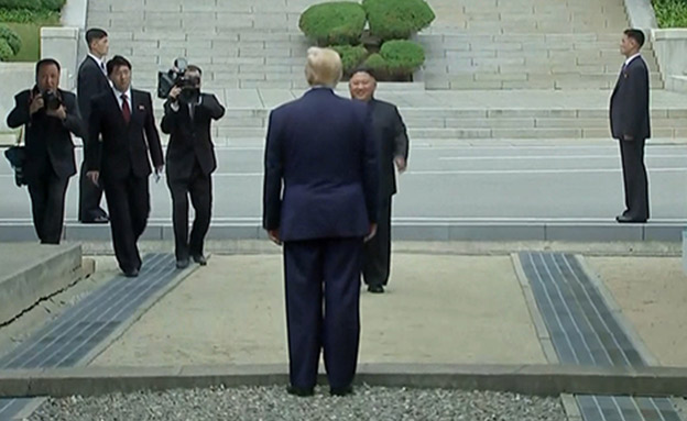 טראמפ עובר לקוריאה הצפונית (צילום: רויטרס, חדשות)
