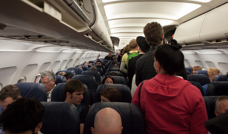 אנשים במטוס (צילום: unsplash)