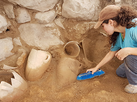 החפירה הארכיאולוגית בצקלג (צילום: משלחת חפירות חורבת אל-ראעי, רשות העתיקות‎, חדשות)