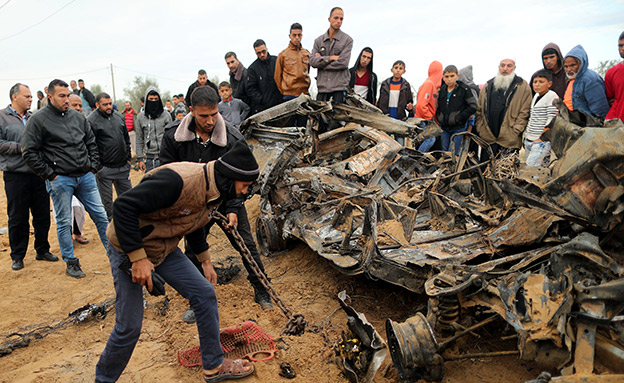 זירת ההיתקלות עם חמאס בחאן יונס (צילום: רויטרס, חדשות)