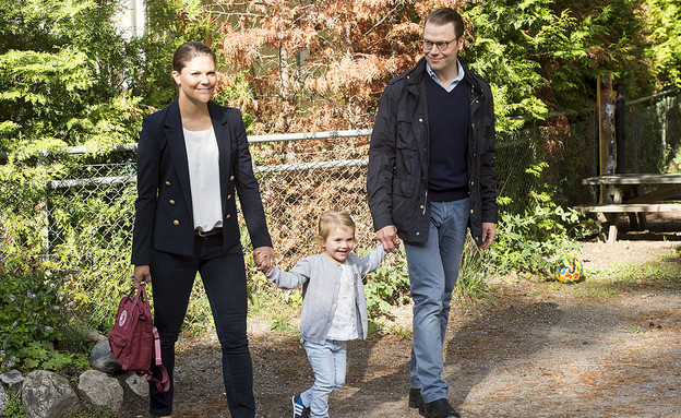הנסיכה השוודית אסטל ביומה הראשון בגן הילדים (צילום: Mark Cuthbert, Getty Images)