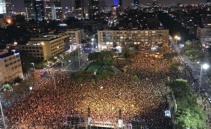 מחאת חופש התרבות בכיכר רבין (צילום: אביעד בר)