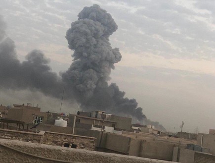 פיצוץ במחסן נשק בעירק  (צילום: טוויטר)