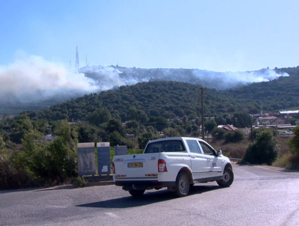 שרפה ברכס נפתלי, גבול לבנון‎ (צילום: שלומי אפריאט)