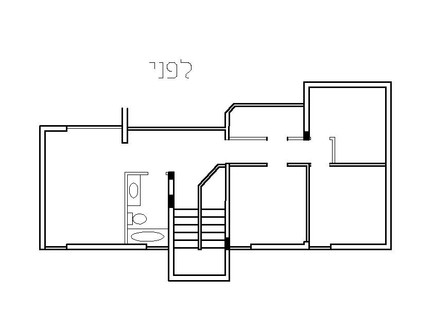 בית במושב, עיצוב גל ברק, תוכנית אדריכלית לפני (שרטוט: גל ברק)