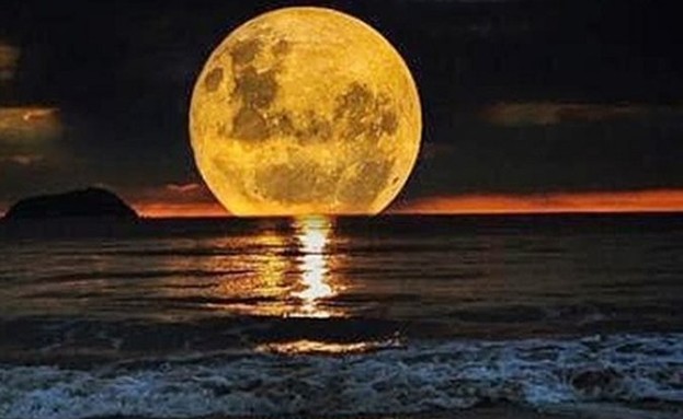 ירח מלא (צילום: InterestingFol1, twitter)