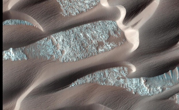 דיונות על מאדים (צילום: JPL-caltech/uni. of arizona, cnn)