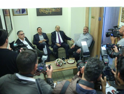 ראשי הרשימה הערבית בפגישה (צילום: דוברות הרשימה המשותפת)