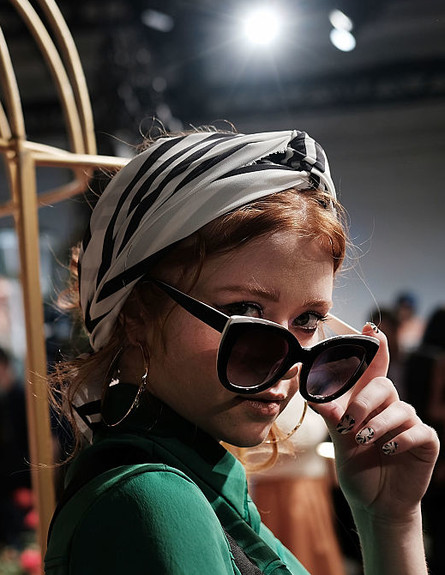 דוגמנית בשבוע האופנה בניו יורק (צילום: Spencer Platt, Getty Images)
