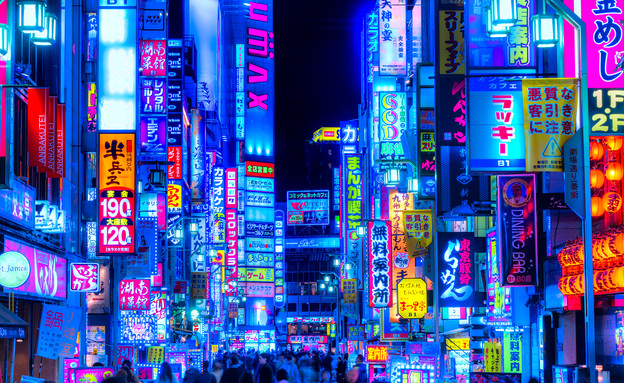 חיי הלילה בטוקיו (צילום: shutterstock By Luciano Mortula - LGM)