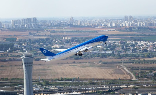 מטוס "כנף ציון" של ראשי המדינה ממריא לראשונה (צילום: התעשייה האווירית)