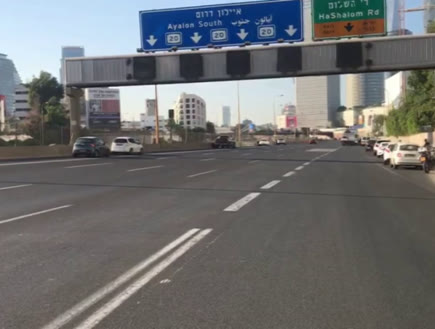 יירוט בשמי תל אביב (צילום: חדשות) יירוט בשמי תל אביב (צילום: חדשות)