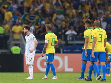 ברזיל חגגה מול ארגנטינה במשחק האחרון בין השתיים (getty) (צילום: ספורט 5)