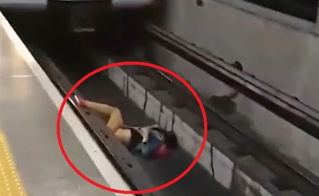 התעלף בתחנת רכבת (צילום: youtube/MULTIVISIÓN)