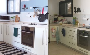 בית בערבה, עיצוב תניה פוניס אלון, לפני אחרי (צילום: לפני: תניה פונס אלון, אחרי: אפרת פרנקנשטיין)