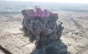 פיצוץ מוקשים (צילום: דובר צה''ל, אתר צה"ל)