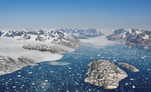 הקרח בגרינלנד נמס  (צילום: sky news)