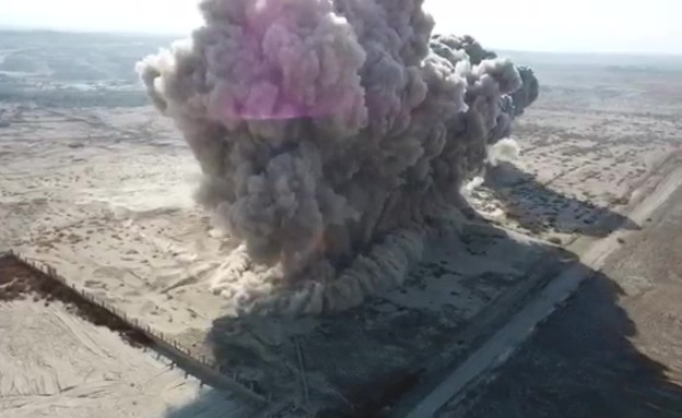 תיעוד פיצוץ מוקשים של יחידת יהל"ם (צילום: דובר צה"ל)