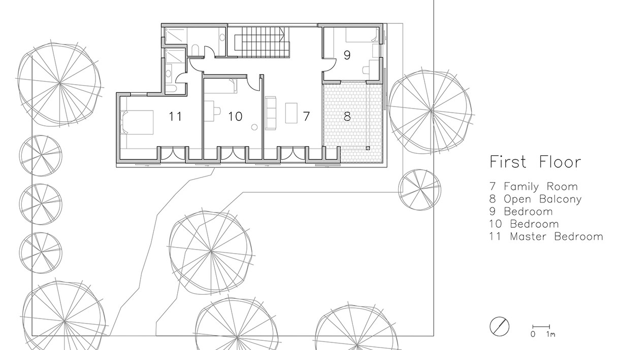 גולני אדריכלים, בית בגליל, תוכנית אדריכלית קומה א -1