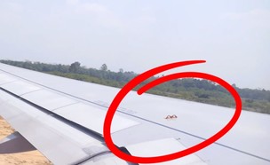 חורים במטוס (צילום: צילום מסך)