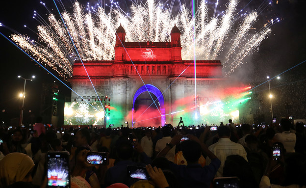 חגיגות 2020 במומבאי (צילום: רויטרס)