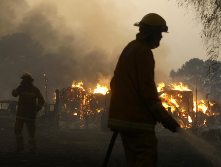גל שרפות ענק מכה באוסטרליה‎ (צילום: reuters)