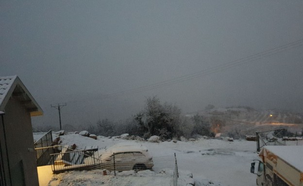 שלג בגולן (צילום: בן בן אבו)