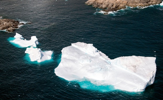 קרחונים נמסים (צילום: JONATHAN NACKSTRAND AFP via Getty Image)