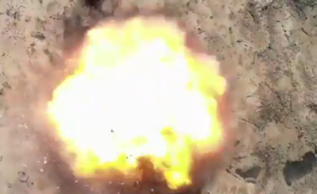 בלון נפץ התפוצץ בנתיב העשרה (צילום: ביטחון נתיב העשרה)
