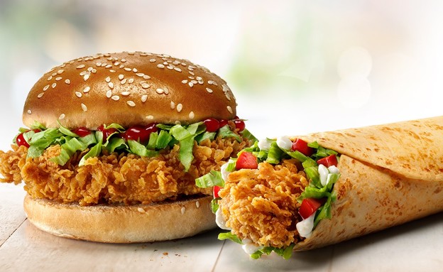 קלאסיק זינגר בורגר ב-KFC החדש (צילום: רשת KFC, יח"צ חו"ל)