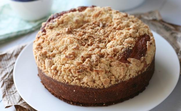 עוגת לימון וקראמבל שקדים 