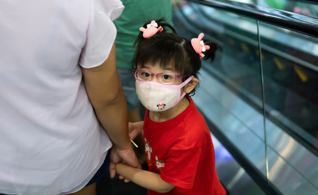 ילדה חובשת מסכה (צילום:  Trisnoandcompany, shutterstock)