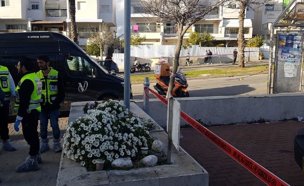 זירת הרצח באשדוד (צילום: דוברות איחוד הצלה )