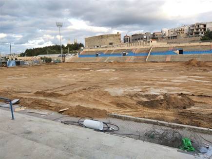 העבודות באצטדיון אום אל פאחם יצאו לדרך (דוברות אום אל פאחם) (צילום: ספורט 5)