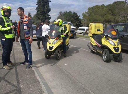 זירת פיגוע הדקירה בארמון הנציב בירושלים (צילום: הצלה ללא גבולות)