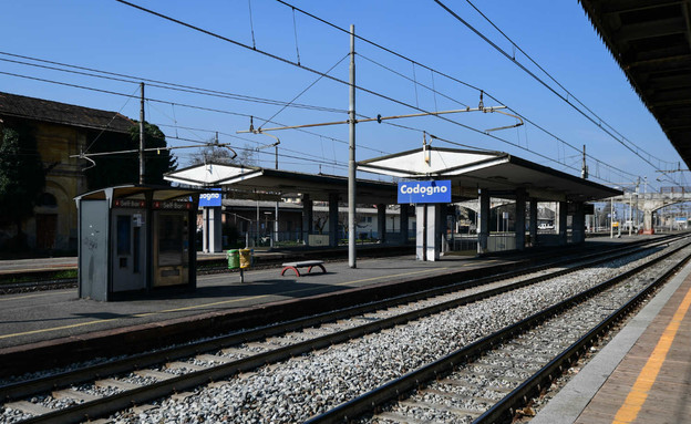 תחנת הרכבת בקודוגנו, איטליה (צילום: AFP)