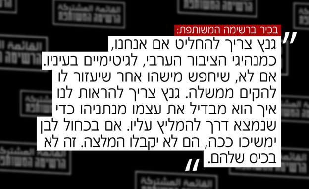 בכיר הרשימה המשותפת (עיבוד: החדשות12)