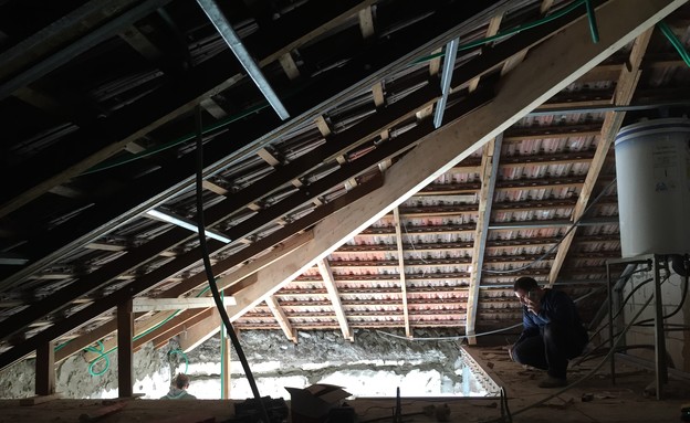 טל רוזין, עליית גג לפני השיפוץ (צילום: שי אפשטיין)