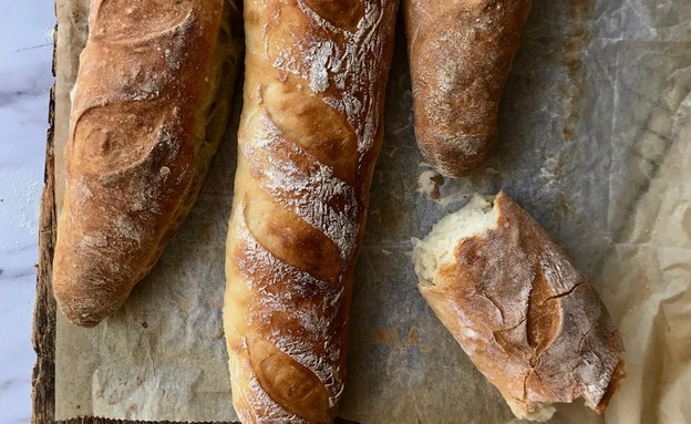 בגט מושלם ללא לישה - 3 בגטים